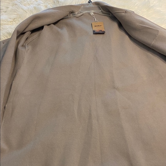 Manly Men's Tan Lightweight Jacket size 3X brand new length 34” pit to pit 50” - Picture 6 of 8